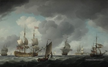  guerre Peintre - Navire de guerres tempête